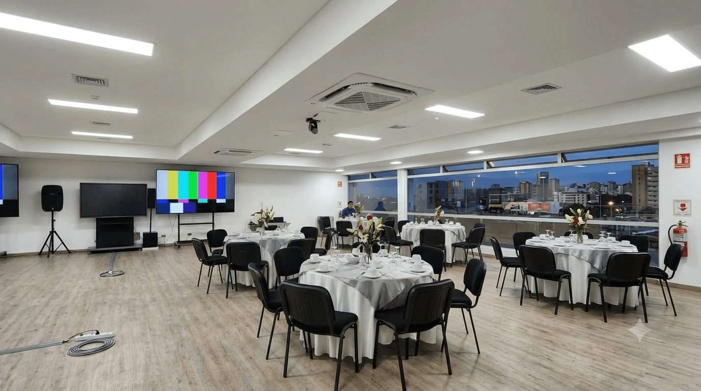Instalación Aire Acondicionado en salon de eventos